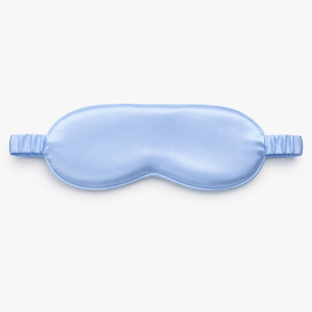 3d sky blue sleep mask on a white background
