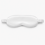 3d white silky sleep mask on a white background