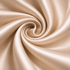 Close-up of beige silk fabric with a swirl pattern
