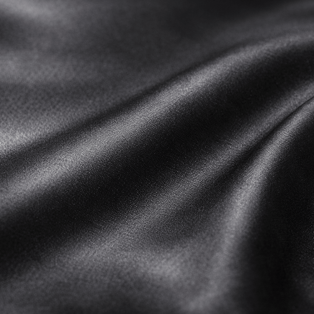 Close-up of plant grey silk fabric with folds
