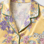Floral-patterned garment with a yellow background