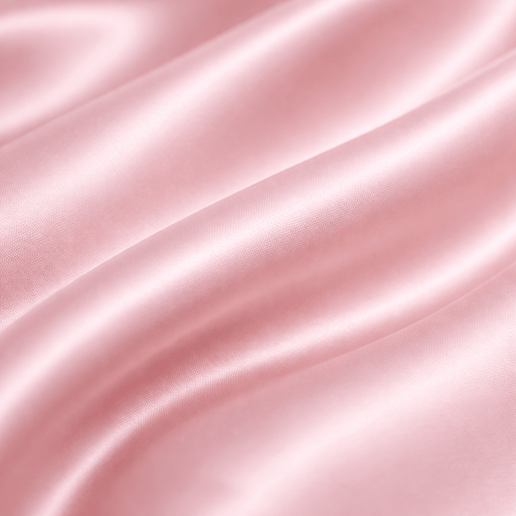 Light pink silk fabric with smooth texture