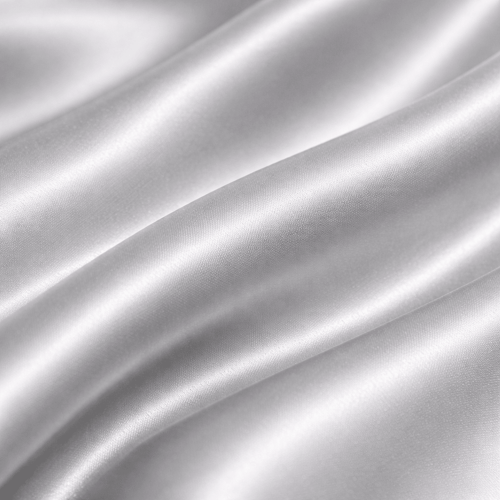 Silver silky fabric with wavy texture