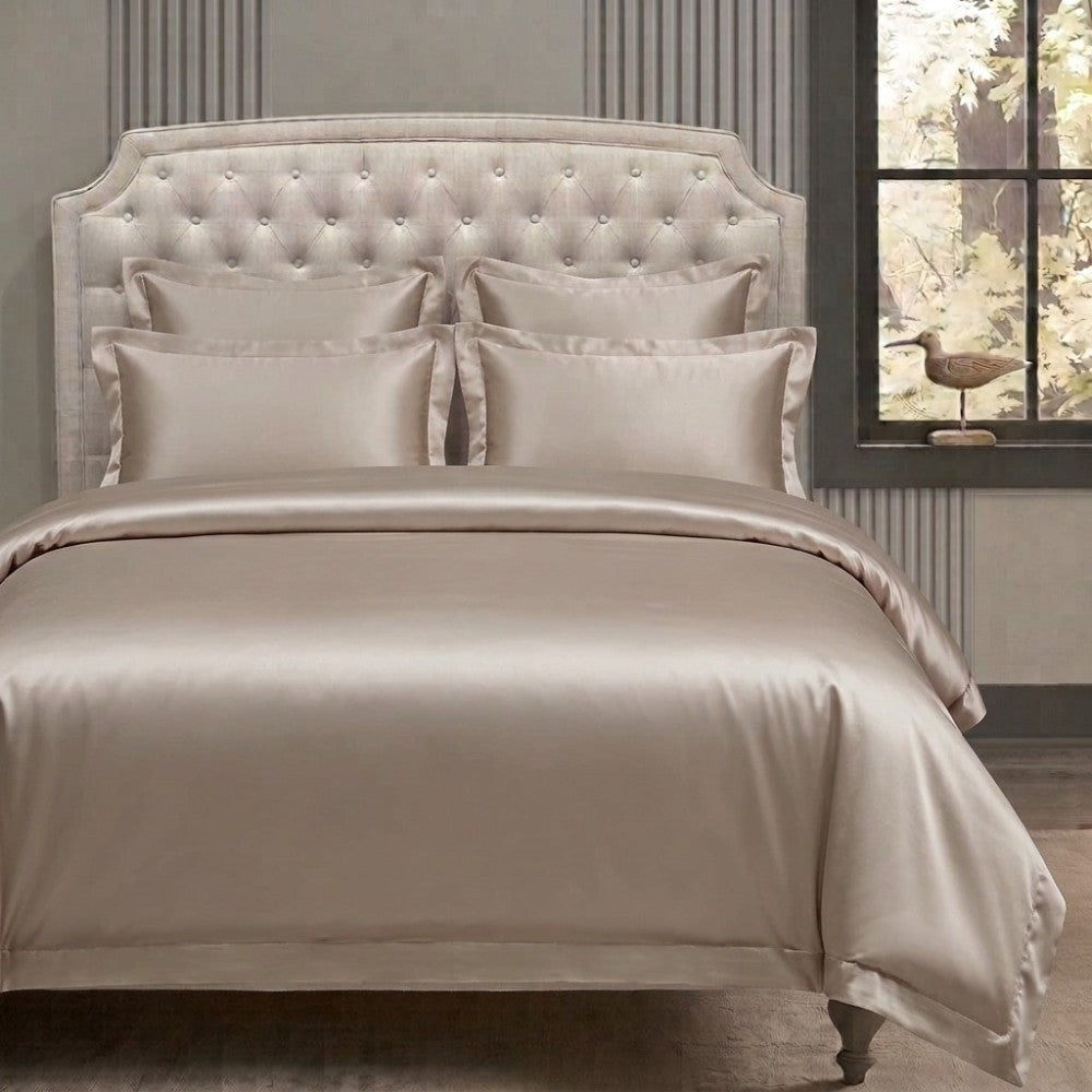 champagne gold silk bedding set