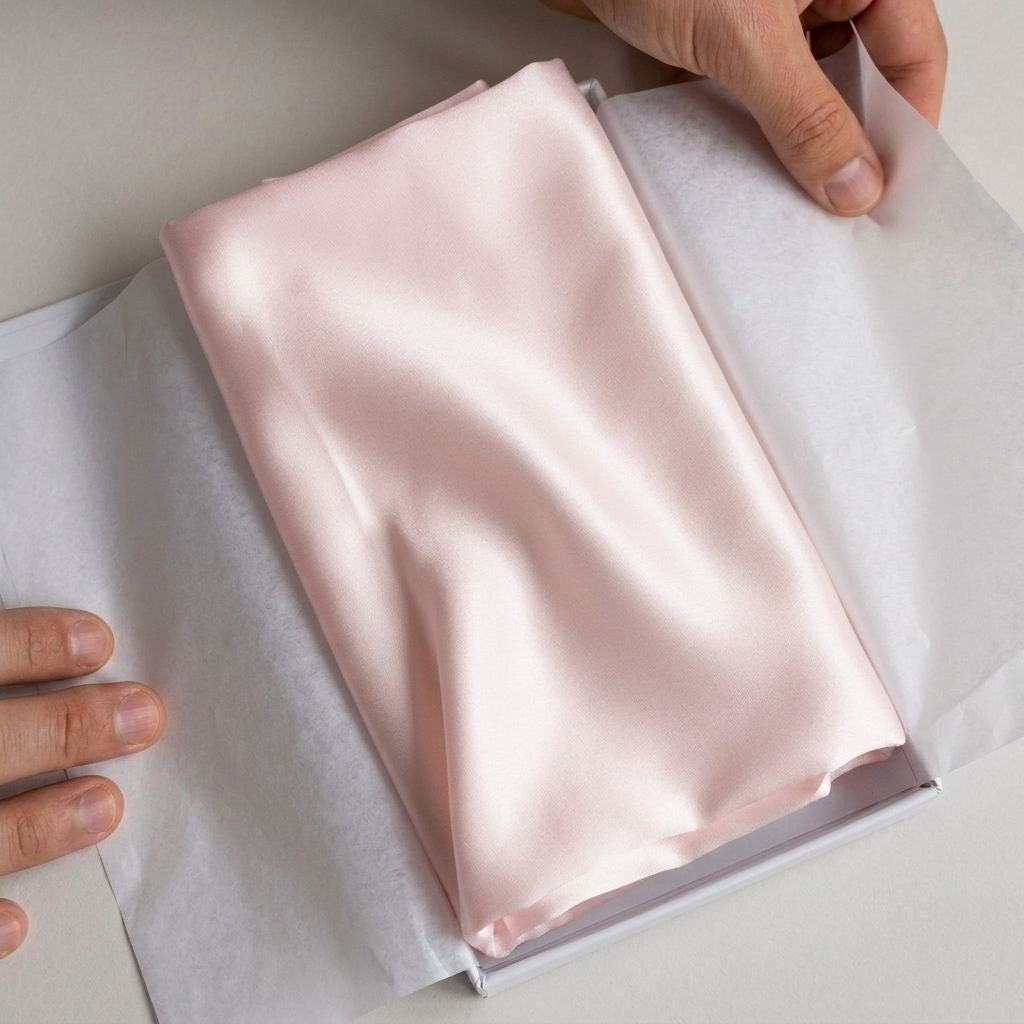 Light pink mulberry silk pillowcase