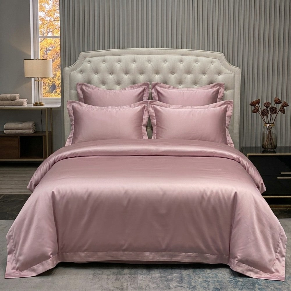 light pink mulberry silk duvet cover set