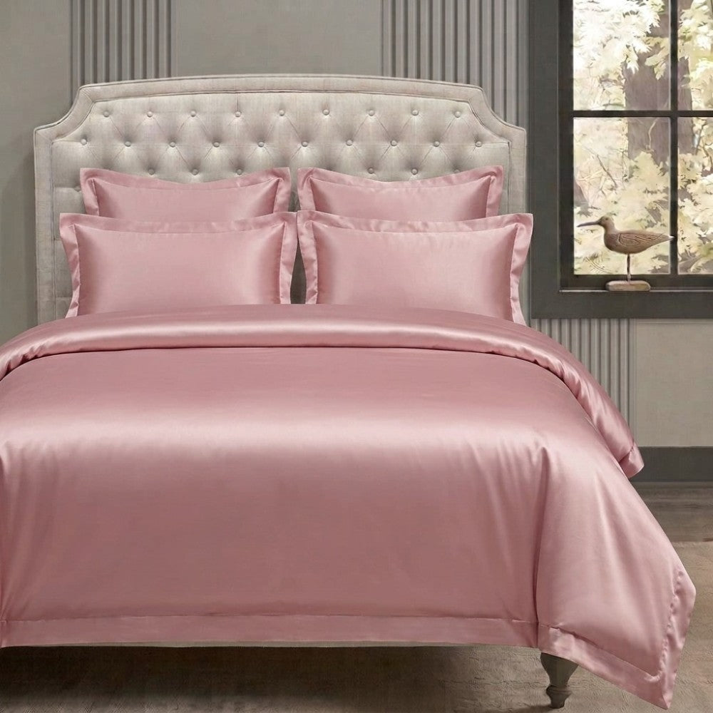 light pink silk duvet cover set